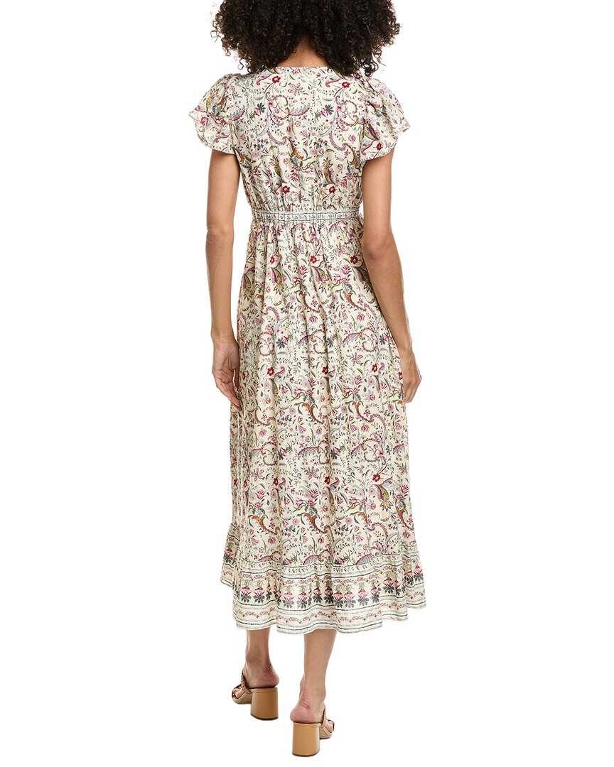 Max Studio Max Studio Flutter Sleeve V-Neck Empire Waist Midi Dress