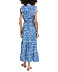 Max Studio Max Studio Sleeveless Smocked Waist Tiered Maxi Dress