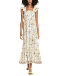 Max Studio Max Studio Flutter Sleeve Maxi Dress