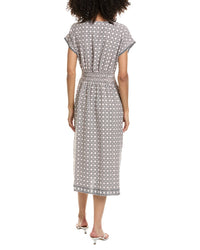 Max Studio Max Studio Cap Sleeve Front Tuck Midi Dress