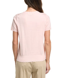 Brooks Brothers Brooks Brothers Scalloped Pointelle-Trim Sweater