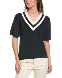 Brooks Brothers Brooks Brothers Mini Cable Linen-Blend Tennis Sweater