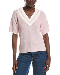 Brooks Brothers Brooks Brothers Mini Cable Tennis Linen-Blend Sweater