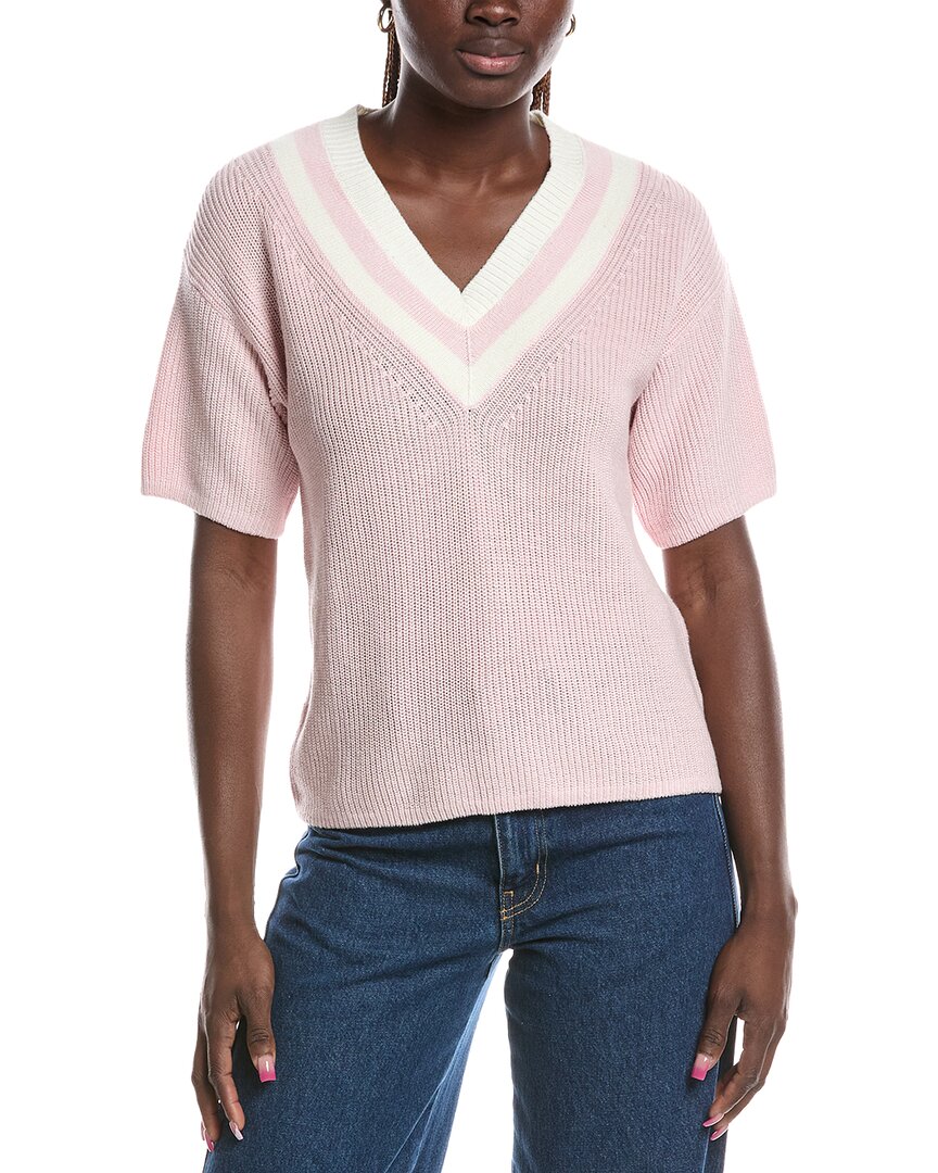 Brooks Brothers Brooks Brothers Mini Cable Tennis Linen-Blend Sweater