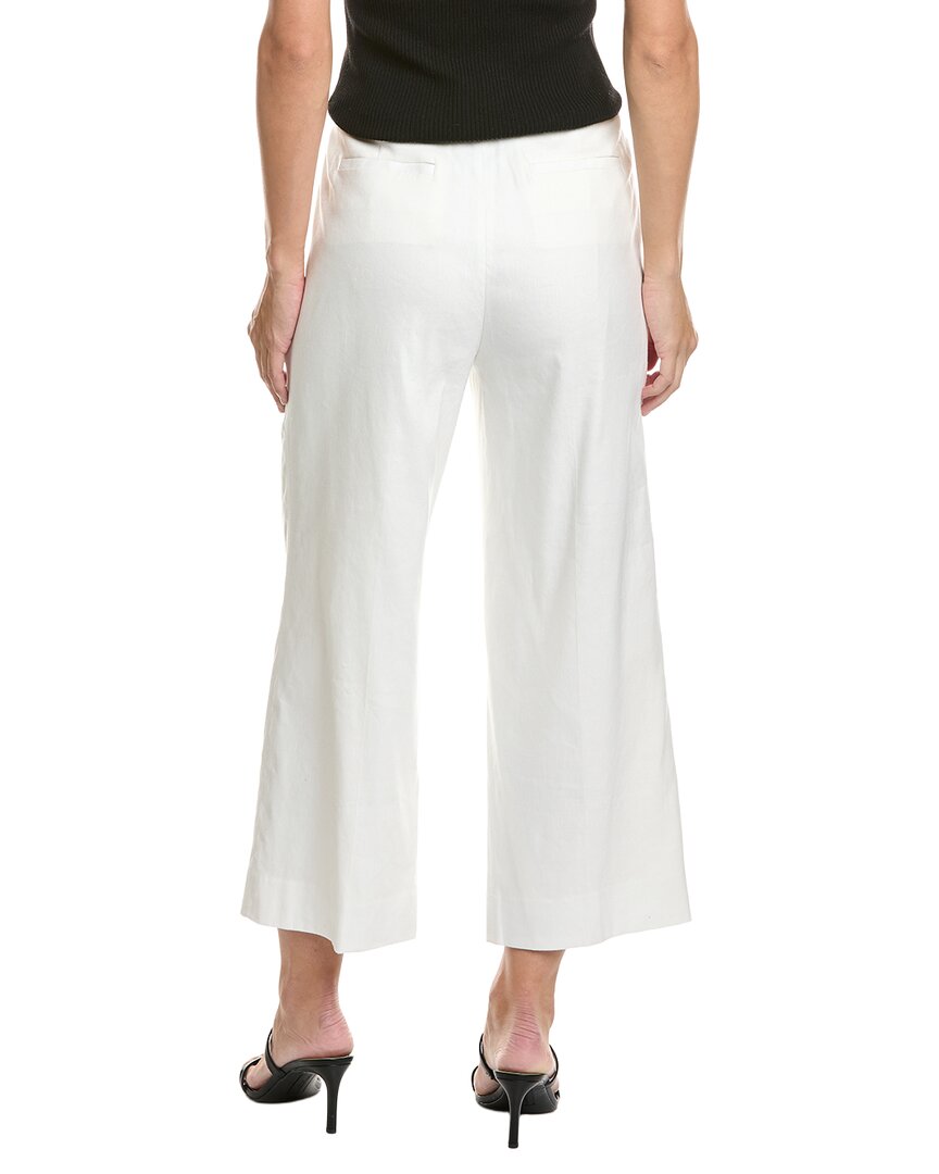 Brooks Brothers Brooks Brothers Linen Blend Cropped Wide Leg Pant