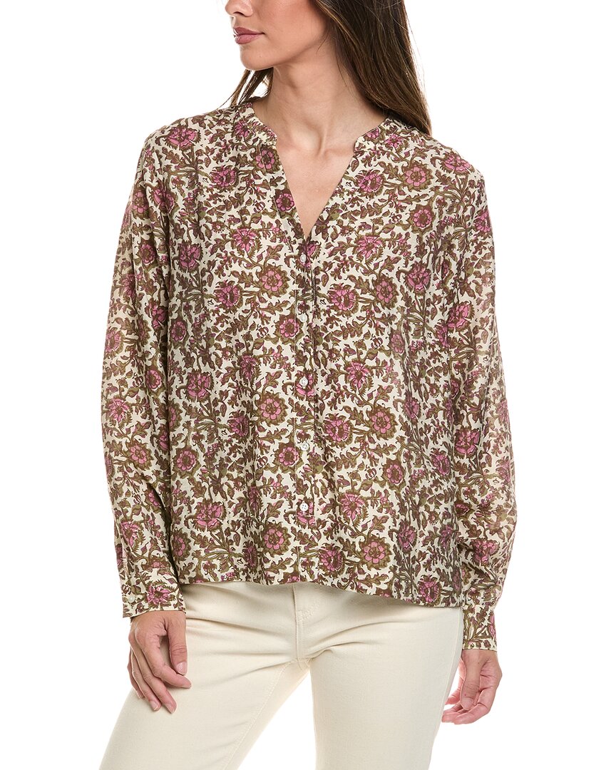 Brooks Brothers Brooks Brothers Linen-Blend Blouse