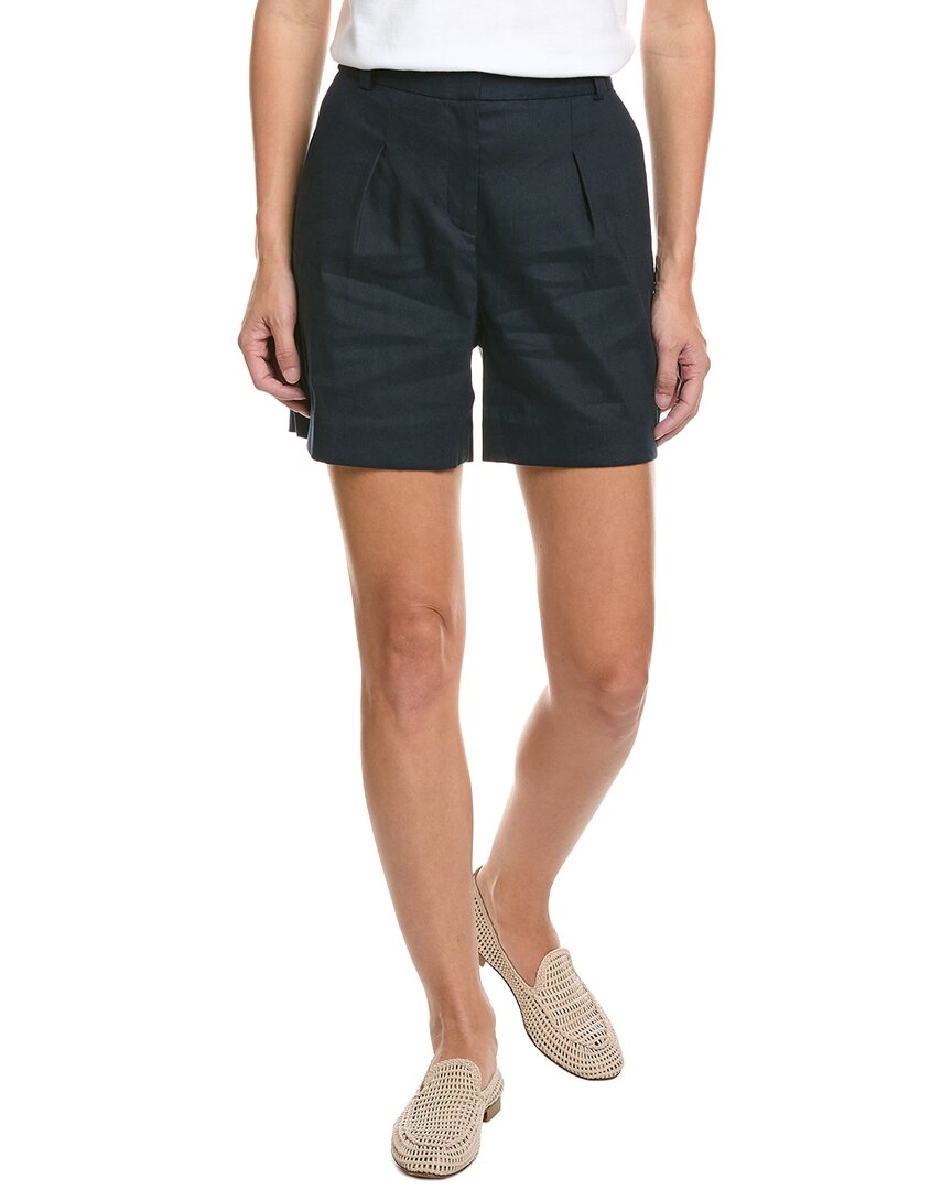 Brooks Brothers Brooks Brothers Pleated Linen-Blend Short