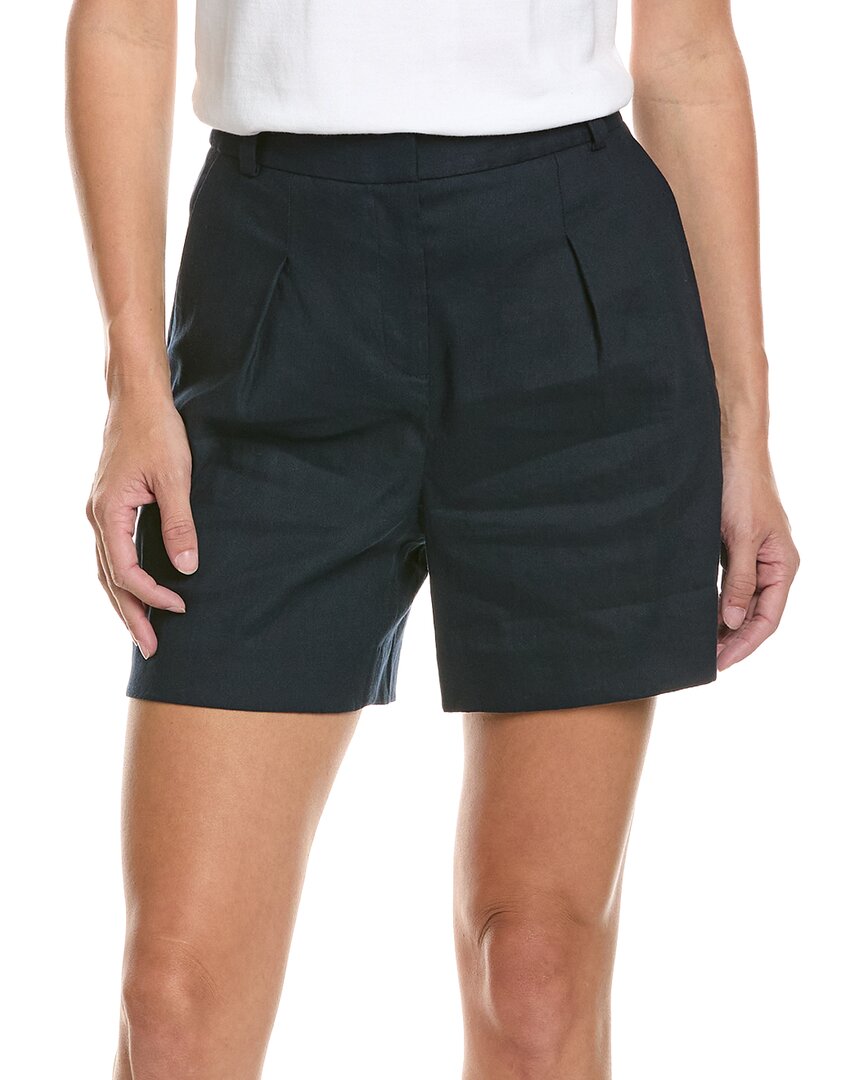 Brooks Brothers Brooks Brothers Pleated Linen-Blend Short