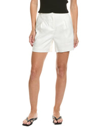 Brooks Brothers Brooks Brothers Pleated Linen-Blend Short