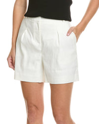 Brooks Brothers Brooks Brothers Pleated Linen-Blend Short