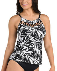 24th and Ocean 24Th And Ocean Floating Palms Tankini Top