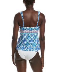 24th and Ocean 24Th And Ocean Beachside Tile Tankini Top