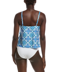 24th and Ocean 24Th And Ocean Beachside Tile Tankini Top