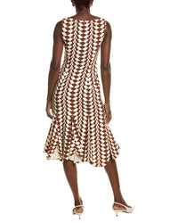 Oscar de la Renta Oscar De La Renta Geo Stretch Wool-Blend Dress