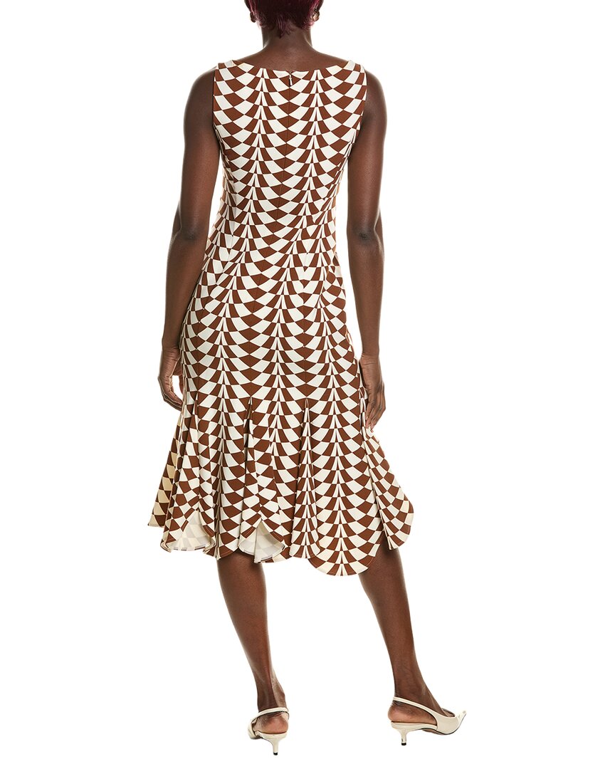 Oscar de la Renta Oscar De La Renta Geo Stretch Wool-Blend Dress