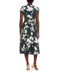 Oscar de la Renta Oscar De La Renta Cherry Blossom Poplin Dress