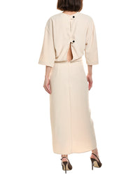 HL Affair Hl Affair Short Sleeve Midi Dress