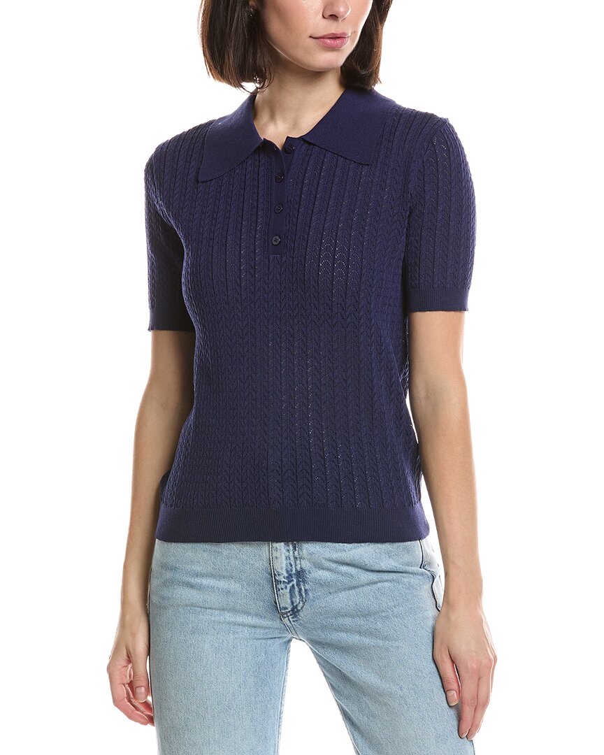HL Affair Hl Affair Pointelle Polo Sweater