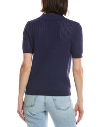 HL Affair Hl Affair Pointelle Polo Sweater