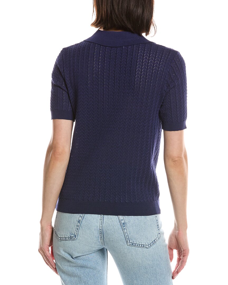HL Affair Hl Affair Pointelle Polo Sweater