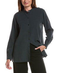 EILEEN FISHER Eileen Fisher Mandarin Collar Shirt