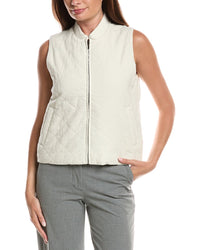 EILEEN FISHER Eileen Fisher Petite Stand Collar Vest