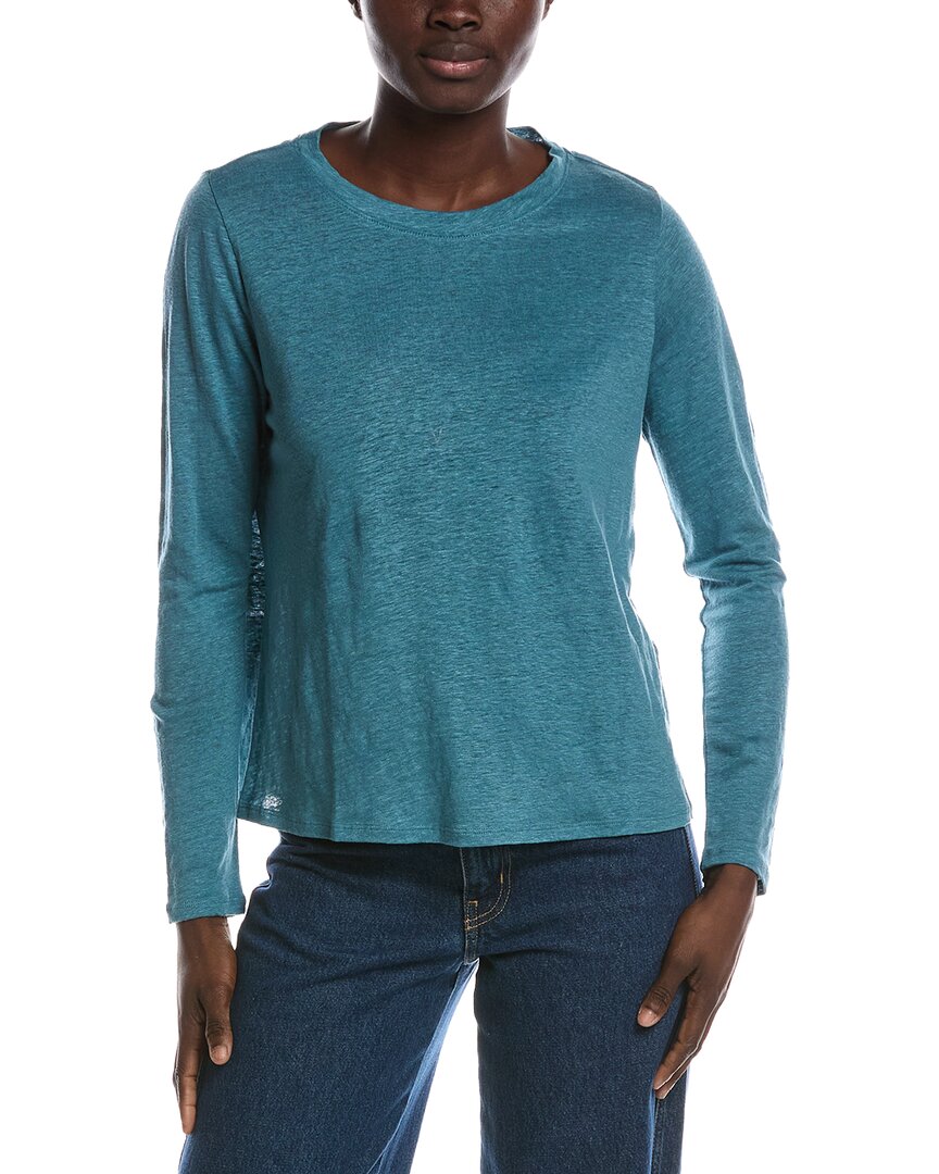EILEEN FISHER Eileen Fisher Petite Crewneck Linen T-Shirt