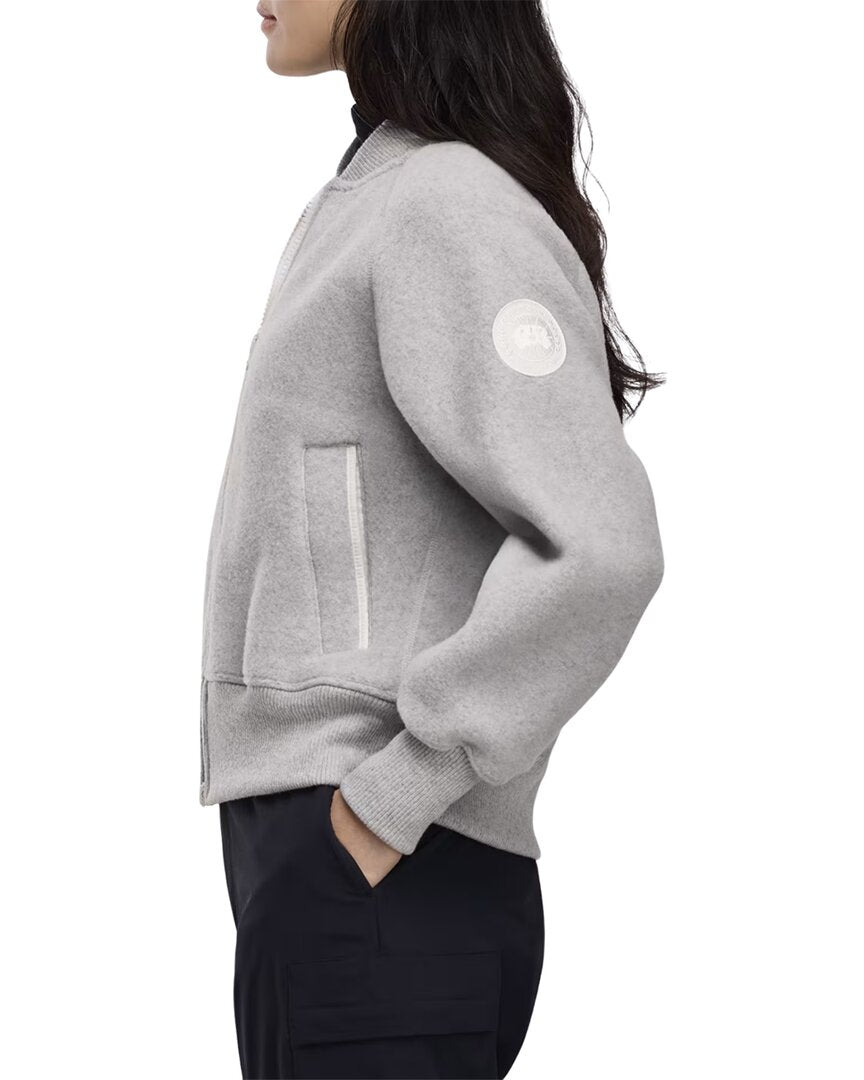 Canada Goose Sierra Fleece Black Label Wool-Blend Bomber Jacket