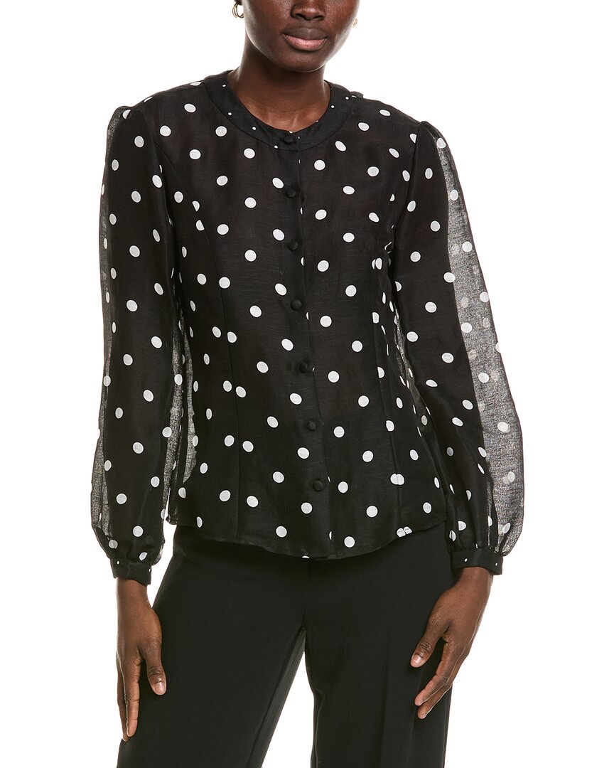 Marc Cain Marc Cain Linen & Silk-Blend Blouse