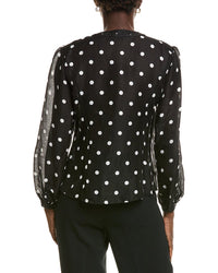 Marc Cain Marc Cain Linen & Silk-Blend Blouse