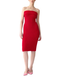 Carolina Herrera Carolina Herrera Strapless Cashmere Mini Dress