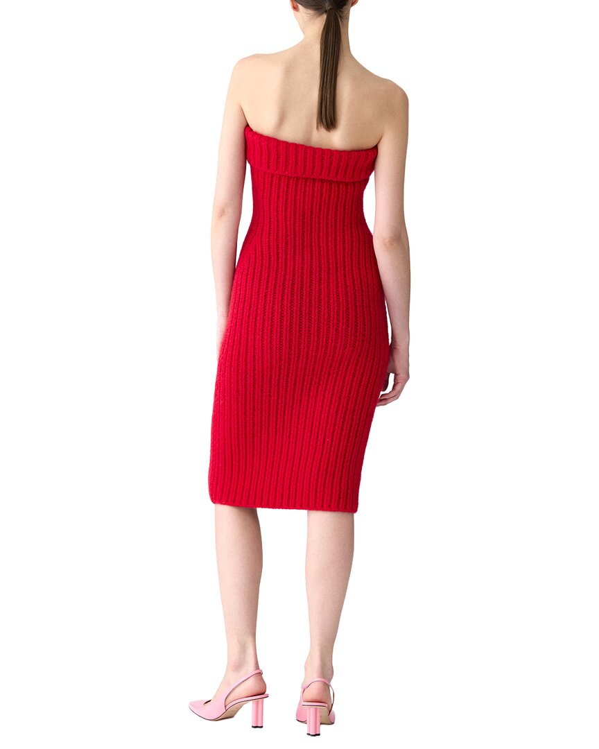Carolina Herrera Strapless Cashmere Mini Dress