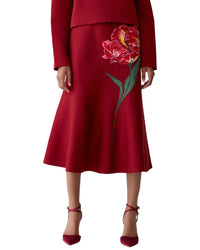 Carolina Herrera Carolina Herrera Wool-Blend Flare Skirt