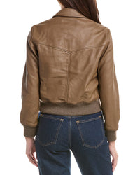 Officine Générale Officine Generale Daniah Leather Bomber Jacket
