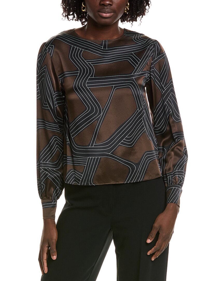 Officine Générale Officine Generale Georgie Silk Print Top