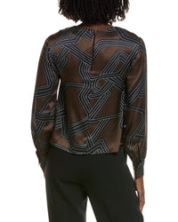 Officine Générale Officine Generale Georgie Silk Print Top