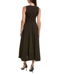 Officine Generale Bertille Wool Midi Dress