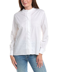 Officine Générale Officine Generale Lauranne Satin Stripe Shirt