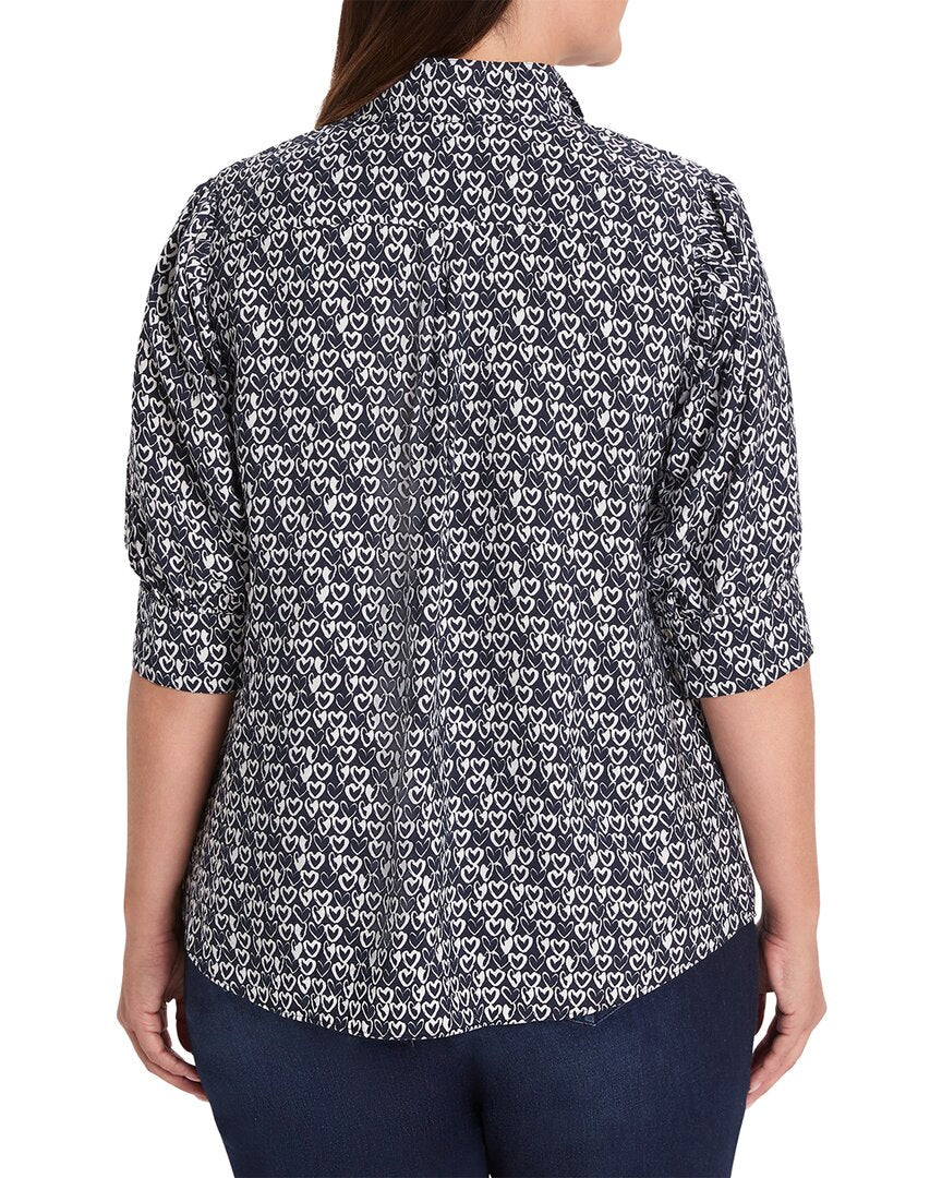 NIC & ZOE Nic & Zoe Plus Etched Hearts Shirt