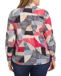 NIC & ZOE Nic & Zoe Plus Set Sail Crinkle Shirt