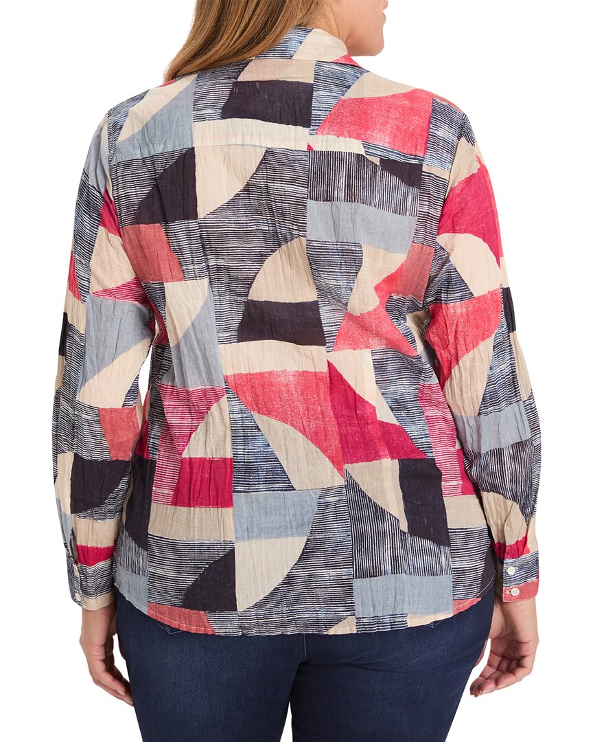 NIC & ZOE Nic & Zoe Plus Set Sail Crinkle Shirt