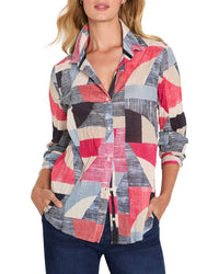NIC & ZOE Nic & Zoe Plus Set Sail Crinkle Shirt