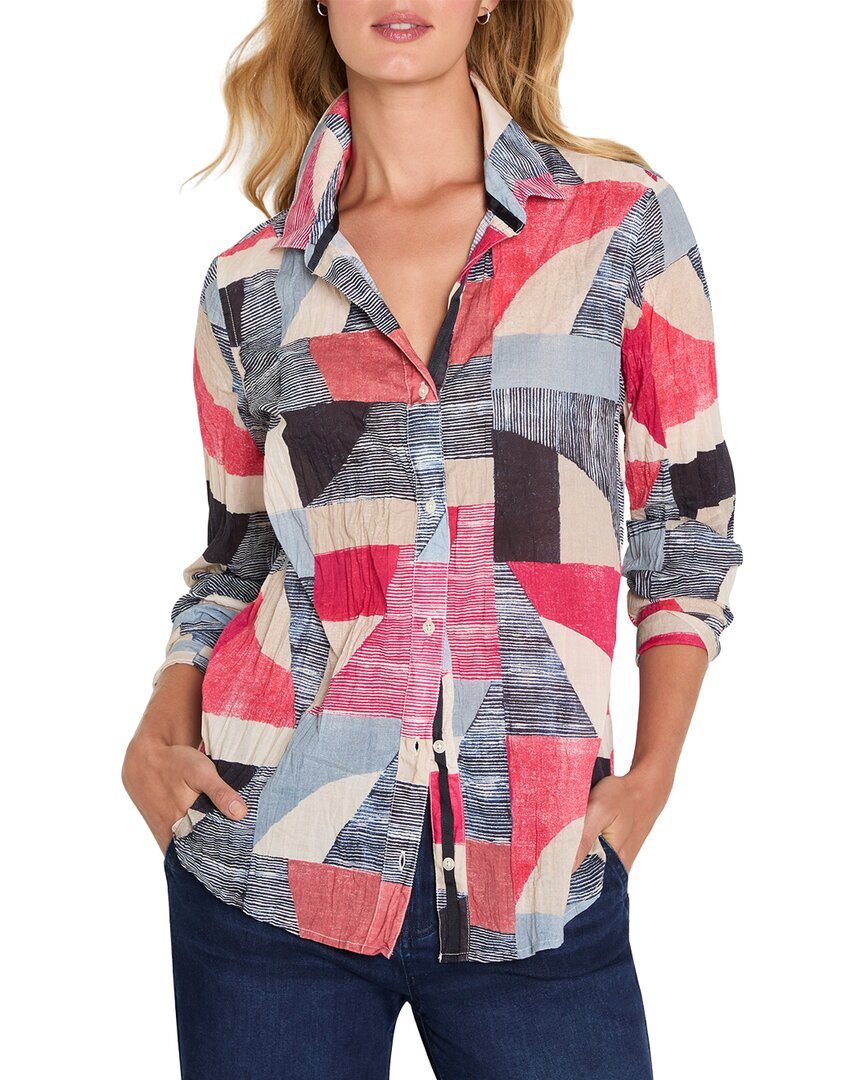 NIC & ZOE Nic & Zoe Plus Set Sail Crinkle Shirt