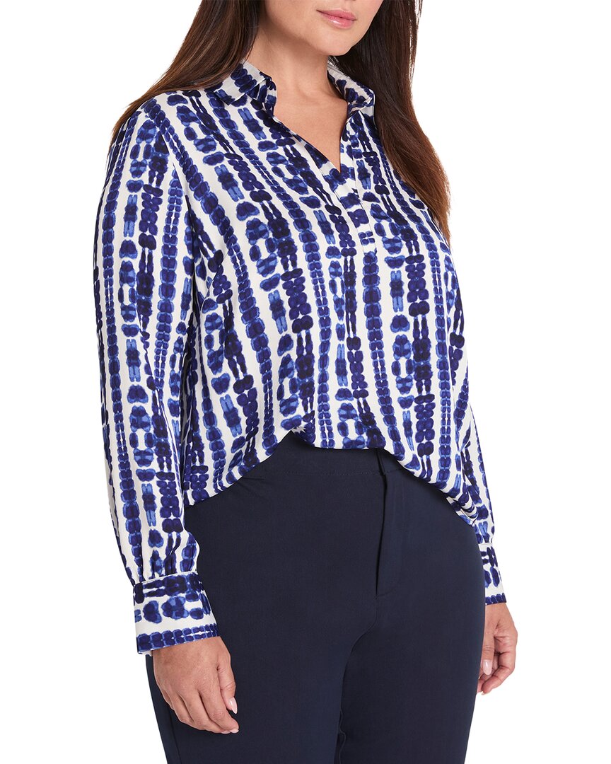 NIC & ZOE Nic & Zoe Plus Shibori Stripe Top