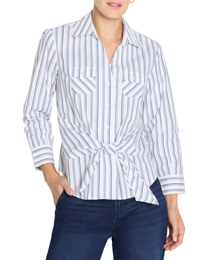 Nic & Zoe Striped Iconic Tie Front Shirt – Bluefly