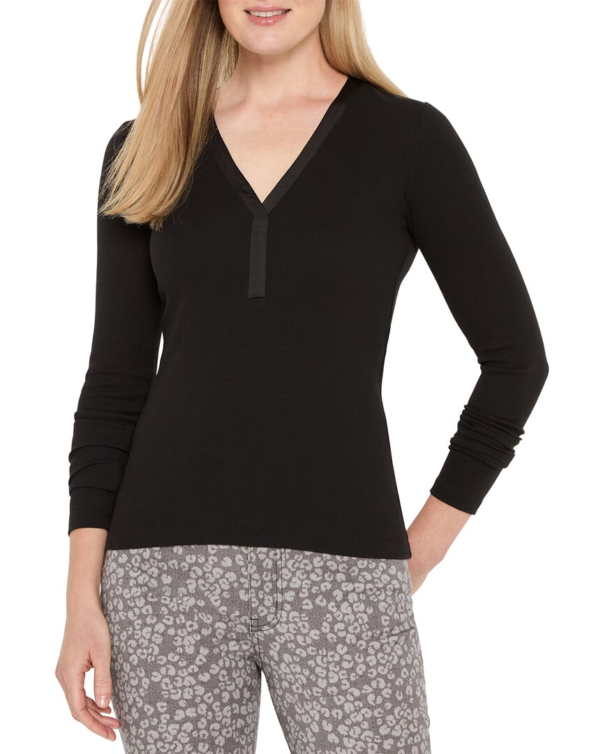 NIC & ZOE Nic & Zoe Petite Trimmed Perfect Knit Rib V-Neck