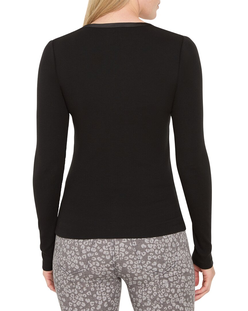 NIC & ZOE Nic & Zoe Petite Trimmed Perfect Knit Rib V-Neck