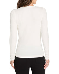 NIC & ZOE Nic & Zoe Trimmed Perfect Knit Rib V-Neck Top