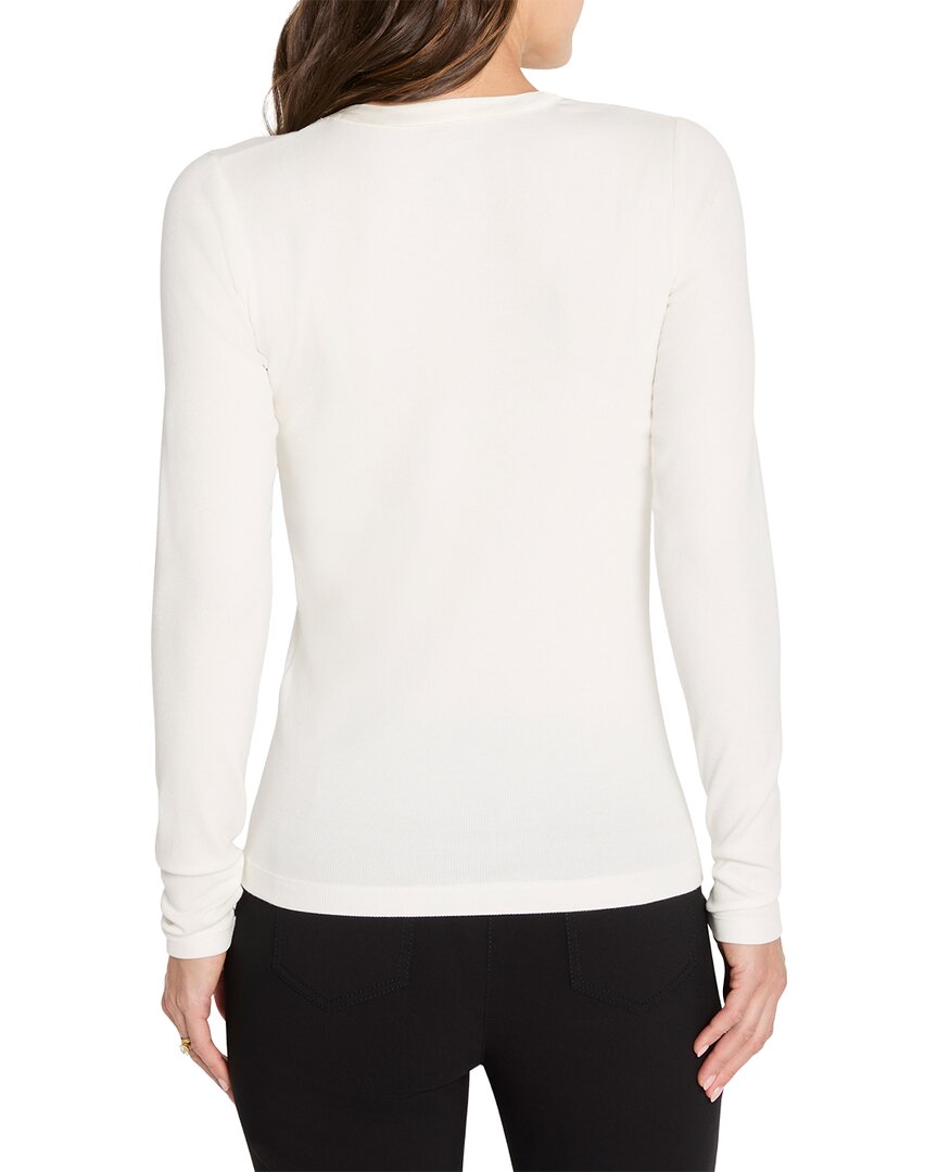 NIC & ZOE Nic & Zoe Trimmed Perfect Knit Rib V-Neck Top