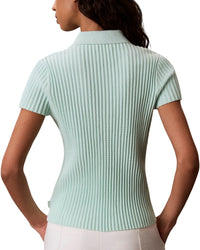 Calvin Klein Zigzag Rib Zip Polo Shirt